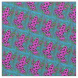 Hot Pink Frog with Black Spots Fabric