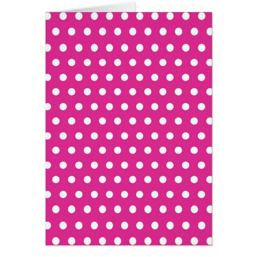 Hot Pink Fuchsia and White Polka Dots Pattern Gift (Front)