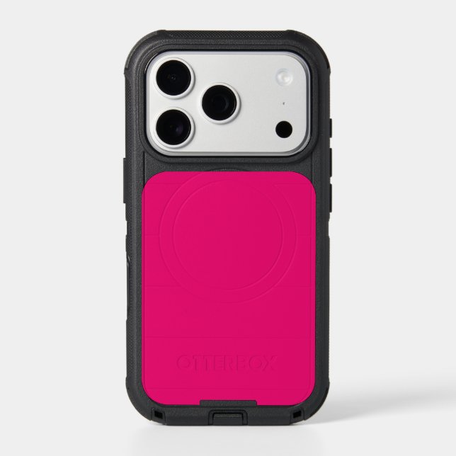 Hot Pink fuchsia Apple iPhone 17 Pro OtterBox case (Back)