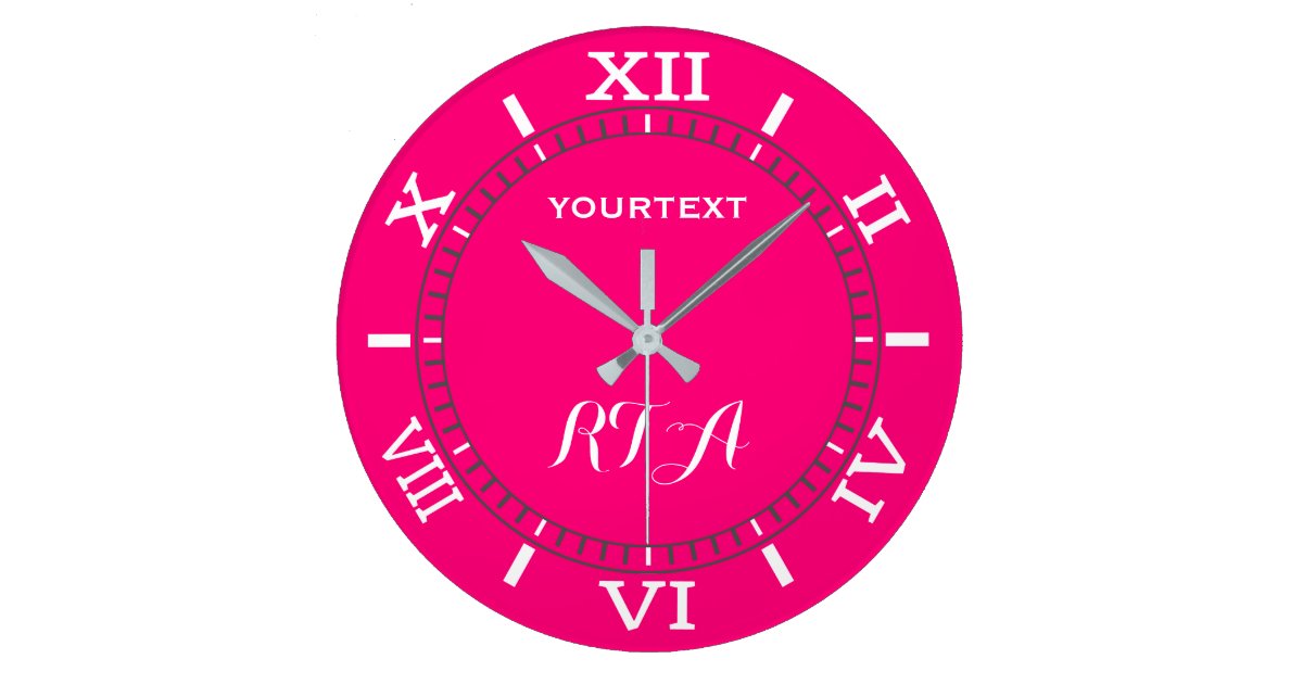 Hot Decor Pink Color Solid Fuchsia Unique Design Clock for Home Decoration Hot Decor Pink Color Solid Fuchsia Unique Design Clock for Home Decoration