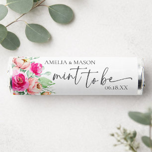 Hot Pink Fuchsia Floral Wedding 'Mint to Be' Breath Savers® Mints