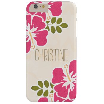 Hot Pink Fuchsia Hibiscus Barely There Iphone 6 Plus Case by cutecases at Zazzle