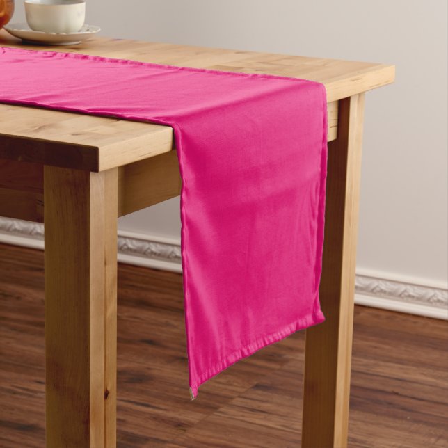 Hot Pink fuchsia table runner (In Situ)