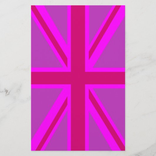 Hot Pink Fuchsia Union Jack Decor (Front)