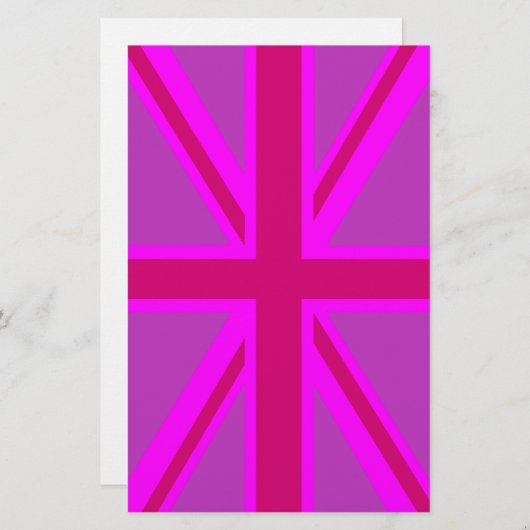Hot Pink Fuchsia Union Jack Decor (Front/Back)