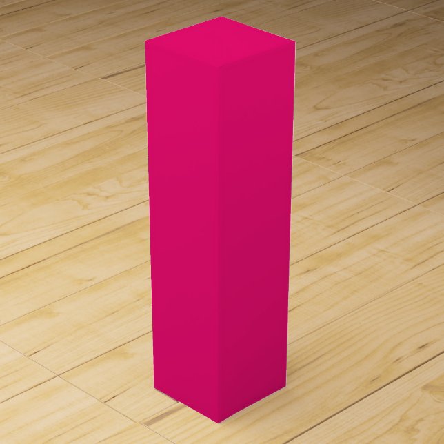 Hot Pink fuchsia wine box (Front)