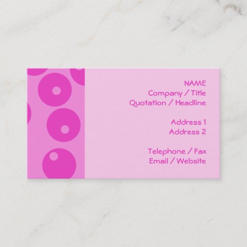 Hot Pink Funky Retro Pattern. Business Card Templates