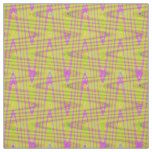 Hot Pink Fuschia Yellow Wave Print Pattern Fabric