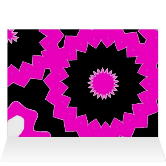 Hot Pink, Fushcia and Black Modern Graphic Art (Inside Horizontal (Top))