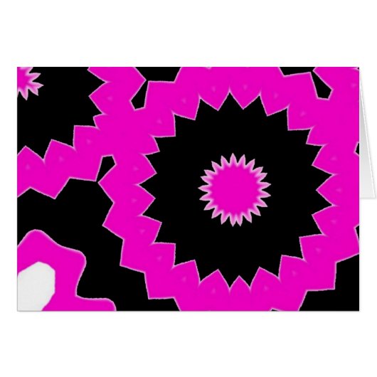 Hot Pink, Fushcia and Black Modern Graphic Art (Front Horizontal)