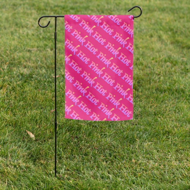 Hot Pink garden flag (In SItu)