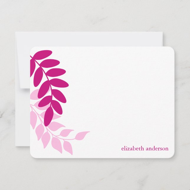 Hot Pink Garden Leaves (Front)