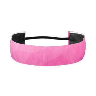 Hot pink geometric mesh ombre pattern athletic headband