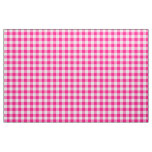 Hot Pink Gingham Pattern Fabric