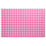 Hot Pink Gingham Pattern Fabric