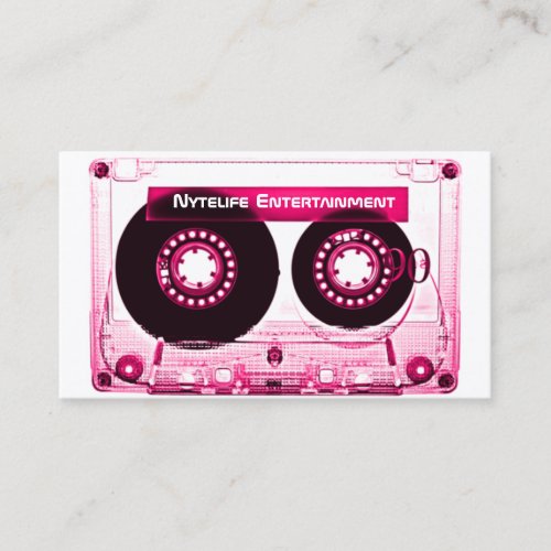 Hot Pink (Girl)  Mixtape Business Card