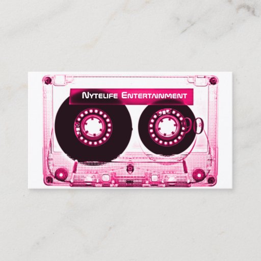 Customizable Hot Pink (Girl)  Mixtape Business Card