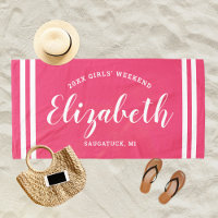 Hot Pink Girls Weekend Monogram Name