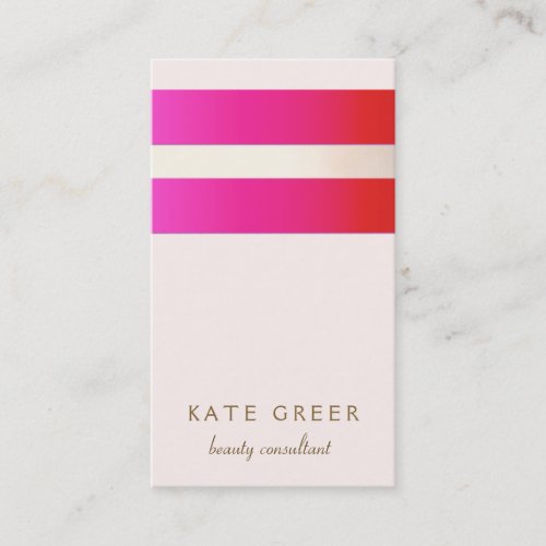 Hot Pink Girly and Feminine Beauty Consultant Business Card