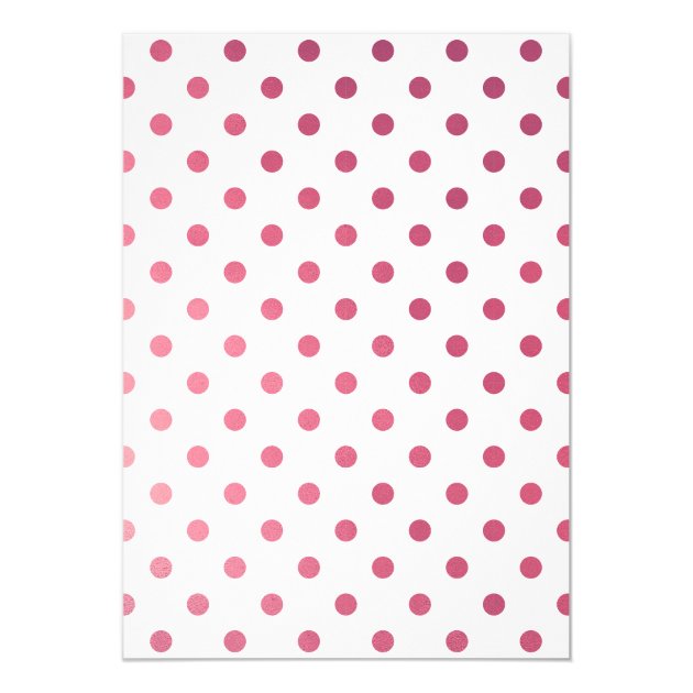 Hot Pink Girly Polka Dots Modern Bridal Shower Invitation