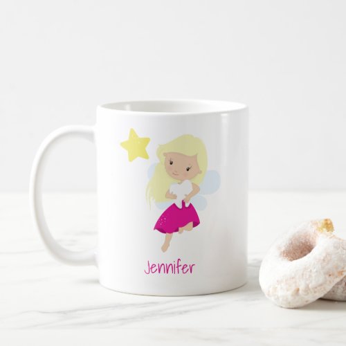 Hot Pink Girly Tooth Fairy Dental Hygienist Coffee Mug