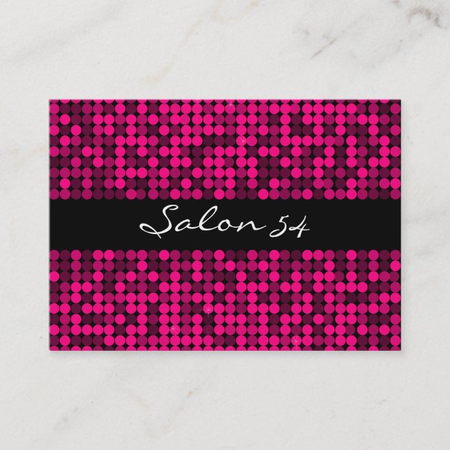 Hot Pink Glam Business Card (Front)