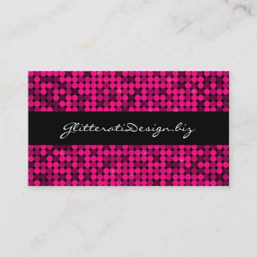 Customizable Hot Pink Glam Business Card
