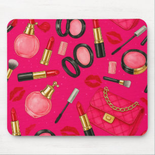 Hot Pink Glam Makeup Mouse Pad