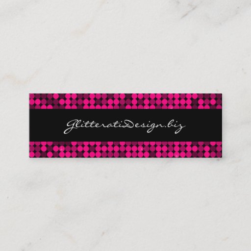 Customizable Hot Pink Glam Skinny Bizcard Business Card Templates