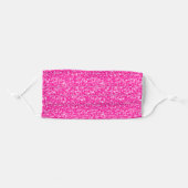 Hot Pink Glitter Adult Cloth Face Mask (Front, Folded)