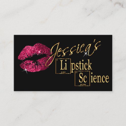 Hot Pink Glitter and Gold 2 Business Card