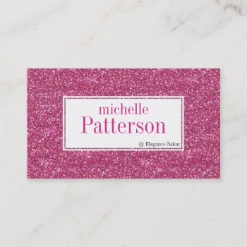 Hot Pink Glitter Appointment Business Cards by mrssocolov2 at Zazzle