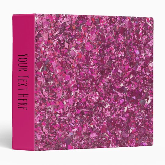 Hot Pink Glitter Binder