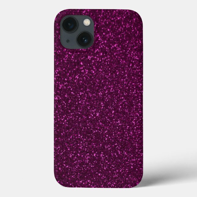 Hot Pink Glitter Effect Case-Mate iPhone Case (Back)