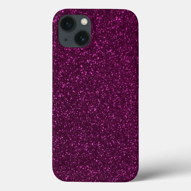 Hot Pink Glitter Effect Case-Mate iPhone Case (Back)