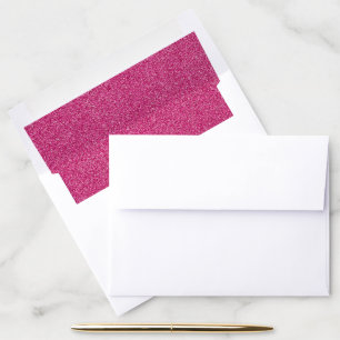 Hot Pink Glitter Envelope Liners