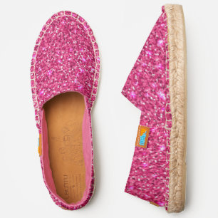Hot Pink Glitter Espadrilles