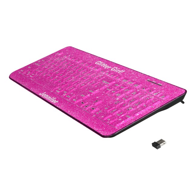 Hot Pink Yoga Glitter Girl Customize Sparkle Yoga Mat | Zazzle