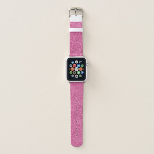 Hot Pink Glitter Girly Glam Style Apple Watch Band