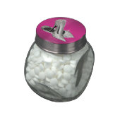 Hot Pink Glitter High Heels Birthday Party Candy Glass Candy Jar (Side)