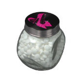 Hot Pink Glitter High Heels Birthday Party Candy Glass Candy Jar (Side)