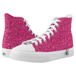 hot pink glitter sneakers