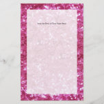 Hot Pink Glitter Look Stationery