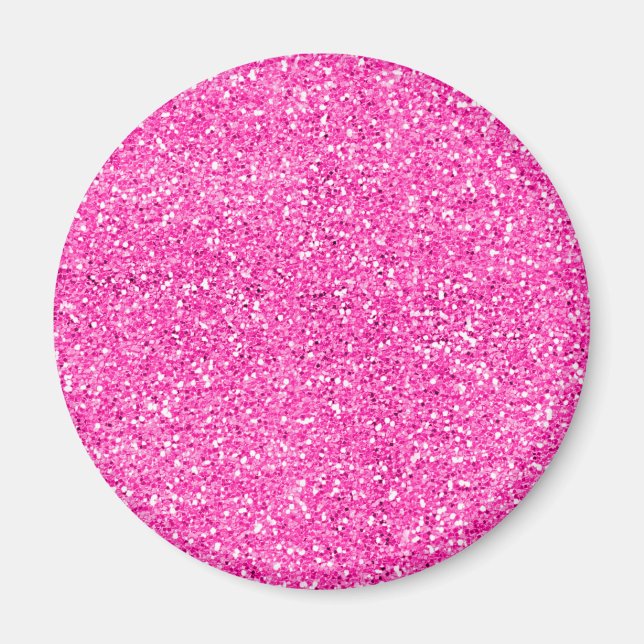 Hot Pink Glitter Magnet (Front)