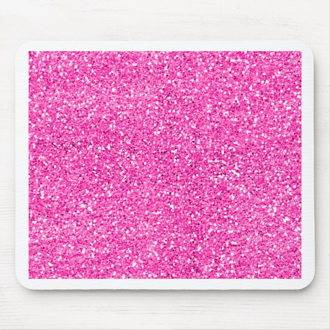 Hot Pink Glitter Mouse Pad (Front)