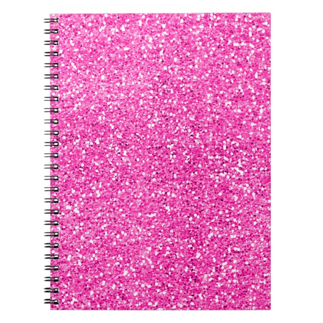 Hot Pink Glitter Notebook (Front)