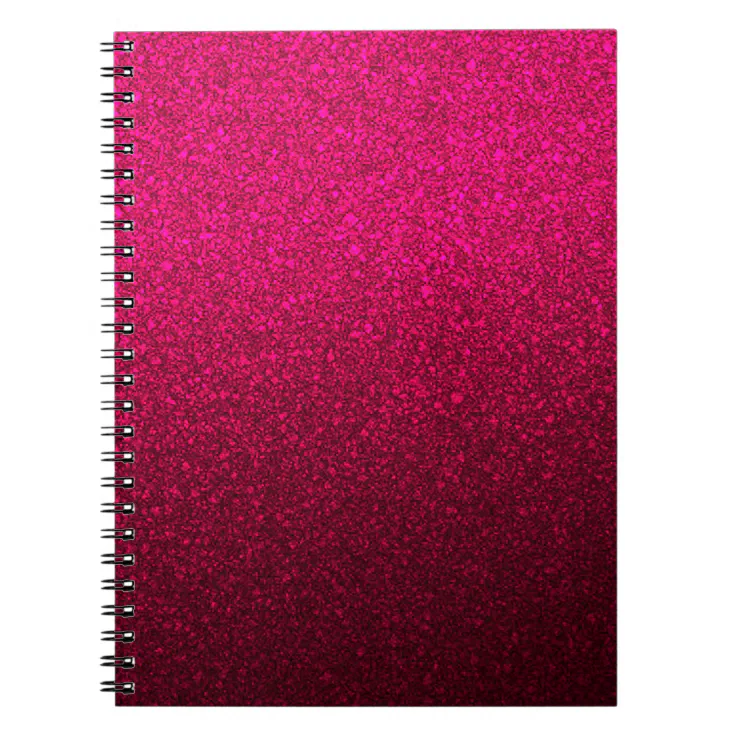 Hot Pink Glitter Notebook | Zazzle