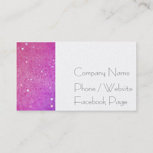 Customizable Hot Pink Glitter - Shiny, Sparkles Business Card Template