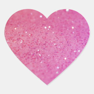 Hot Pink Glitter - Shiny, Sparkles Heart Sticker