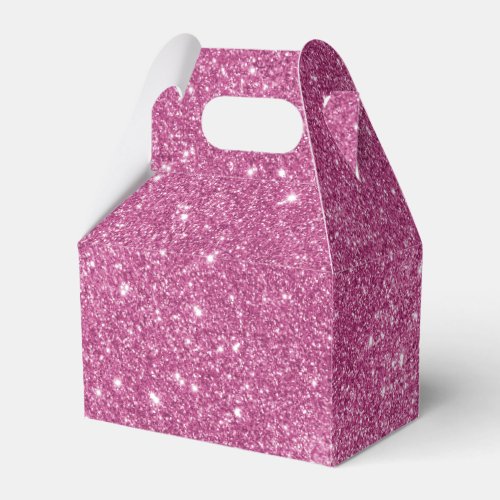 Hot Pink Glitter Sparkles Favor Boxes